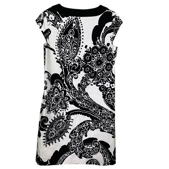 Kate Spade New York Heleen Black Multi Paisley Print Shift Dress Size 6 - Picture 4 of 9